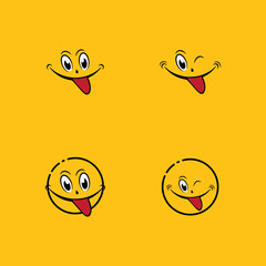 Wall Mural - Smile emotion icon vector illustration design