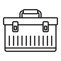 Poster - Aircraft repair tool box icon. Outline aircraft repair tool box vector icon for web design isolated on white background