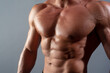 © Volodymyr - Handsome young mans torso closeup. Sexy naked torso, six pack abs.