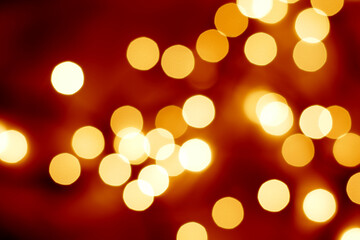 Wall Mural - beautiful unfocused yellow christmas lights