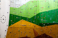 A Rock Climbing Wall For Background