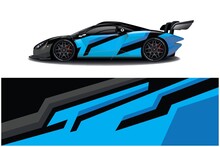 Sports Car Wrapping Decal Design	