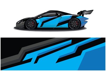 Wall Mural - Sports car wrapping decal design	