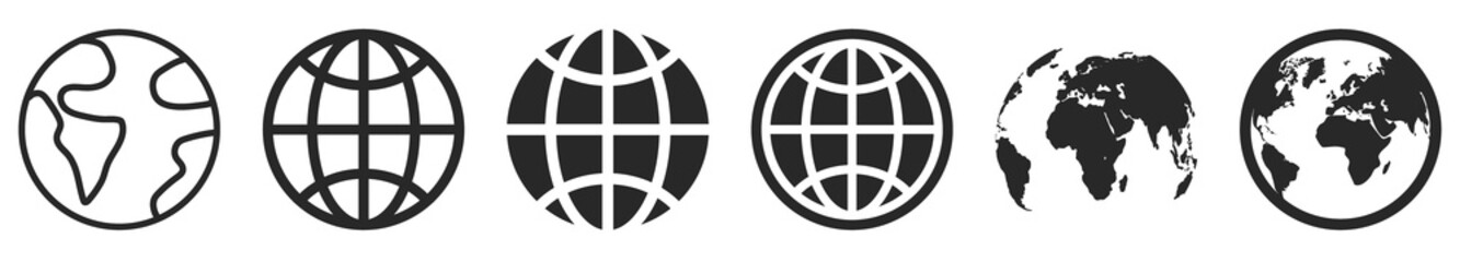 Wall Mural - globe flat icons. vector symbol of earth. planet icon