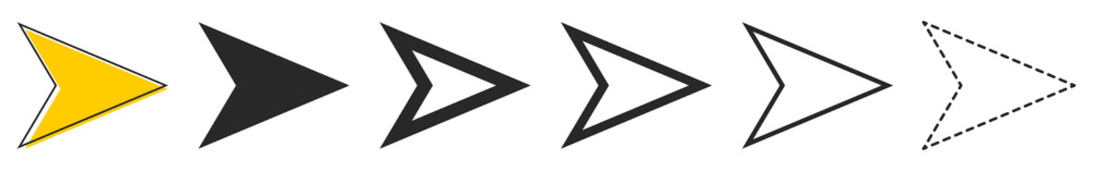 Wall Mural - set of black vector arrows. black arrows.