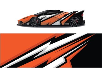 Wall Mural - Sports car wrapping decal design	