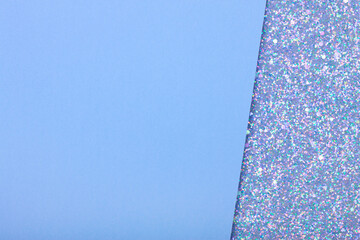 Wall Mural - Holographic bright white glitter real texture background with rectangular sequins.