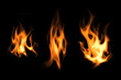 © POKPAK - Fire flames on black background