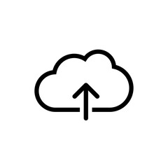 Wall Mural - Cloud upload, linear icon. One of a set of linear web icon