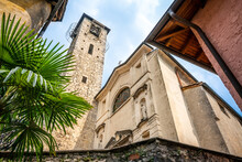 Old San Vigilio Church Of Gandria Village In Lugano Switzerland