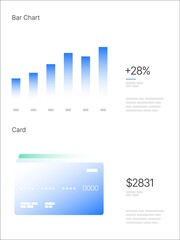 Wall Mural - Infographic elements for business layout, presentation template, flyer, leaflet and corporate report. UI and UX Kit with big data visualization.