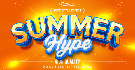 editable text style effect - summer theme style.