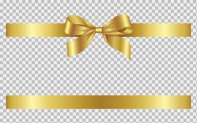 gold bow and ribbon 