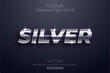 Silver Glow Editable 3D Text Style Effect Premium