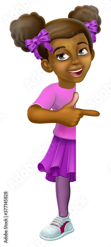 A young black little girl c...