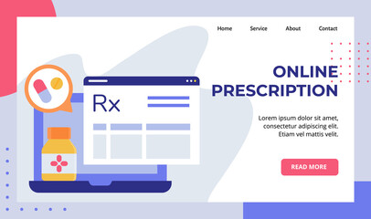 Wall Mural - online presciption pill tablet drug campaign for web website home homepage landing page template ban