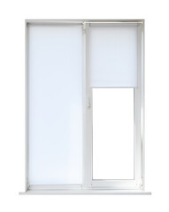 Poster - Modern open plastic window on white background