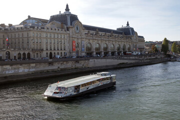 Wall Mural - Orsay Museum is a museum with largest collection of impressionist masterpieces, on the left bank of the Seine. It is housed in the former Gare d'Orsay railway station