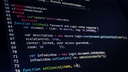 Wall Mural - computer code programming coding process