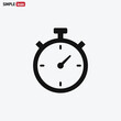 © huseyn - Stopwatch icon vector . Timer sign