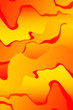 © flexelf - Abstract burning curved wave with blur effect for your design. Illustration with fiery curves lines. Wavy paper cut background. Burning fire waves.