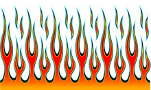 Classic Tribal Hotrod Muscle Car Flame Pattern