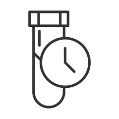 Poster - coronavirus covid19 diagnostics research, blood rapid medical test, real time line icon design