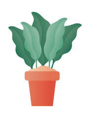 Poster - Isolated plant inside pot vector design