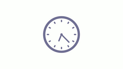 Amazing circle blue gray counting down clock icon on white background,clock icon