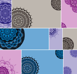 Sticker - Beautiful colour mandala background