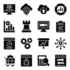 Poster - 
Pack of Business Management Icons 
