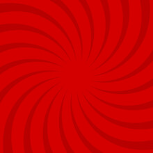 Sunlight Spiral Rays Background. Red Color Burst Background.