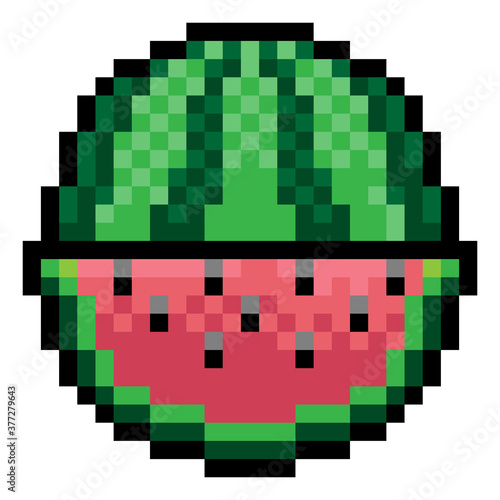 A watermelon and slice eigh...