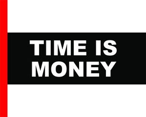 Canvas Print - BLACK BACTOR BANNER TIME IS MONEY