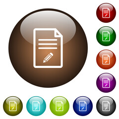 Poster - Edit document color glass buttons