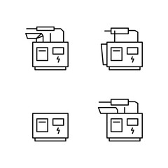 Canvas Print - Generator machine icon set