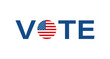 American vote vector icon. Political USA election campaign, logo