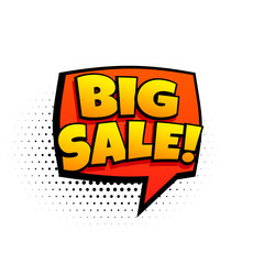 Wall Mural - big sale marketing template in comic style