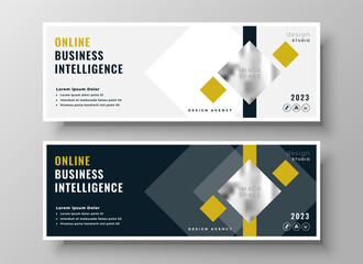 professional business geometric banner template design
