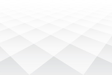 Canvas Print - 3d perspective style diamond shape white pattern background