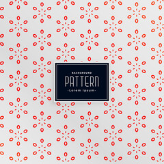 elegant flower style white and red pattern design