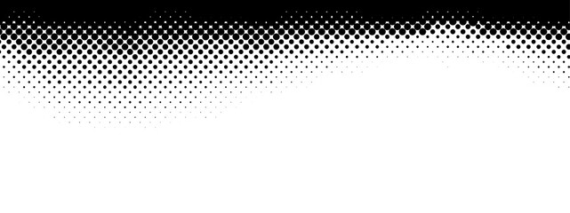 Wall Mural - Abstract halftone monochrome dotted pattern.