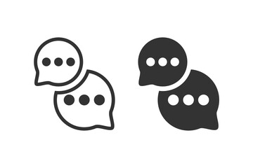Wall Mural - chat icons. messages vector icons. speech bubbles. vector illustration
