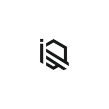 Letter IQ Abstract Logo Icon Template Design Vector Illustration