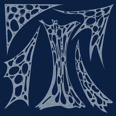 creepy halloween spider web clipart set. spooky cobweb in corner vector illustration pack. cartoon f