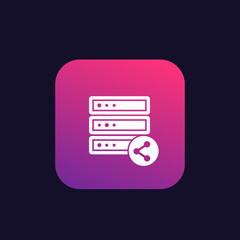 Poster - mainframe, server, shared hosting icon