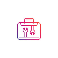 Sticker - repair tools, service icon, linear