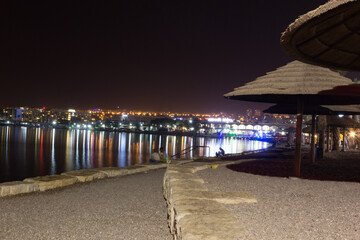 Wall Mural - View of the city of Eilat and red sea, Israel.