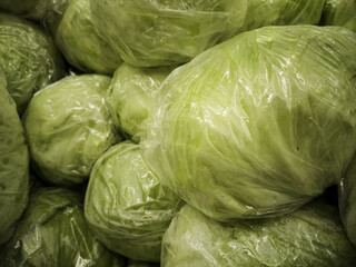 Supermarket packed lettuces