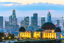 Los Angeles Skyline At Twilight